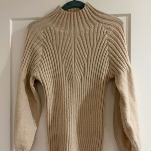 Max Studio Cream Mock Neck Sweater